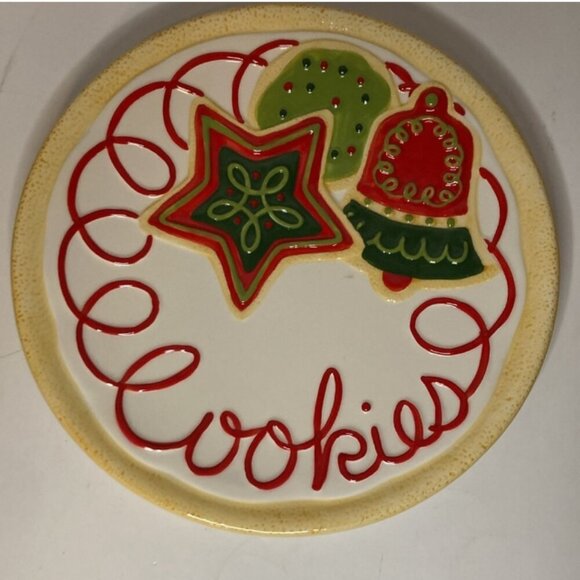 Fitz and Floyd Sugar coated Christmas Cookies for Santa Plate Decor - Picture 4 of 10